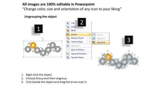 PowerPoint Process Leadership Gears Process Ppt Design Slides