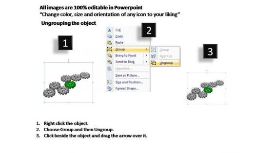 PowerPoint Process Leadership Gears Process Ppt Template