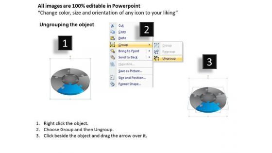 PowerPoint Process Leadership Pie Chart Puzzle Process Ppt Layout