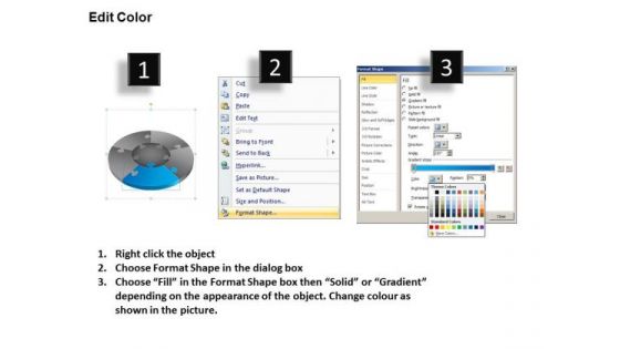 PowerPoint Process Leadership Pie Chart Puzzle Process Ppt Layout