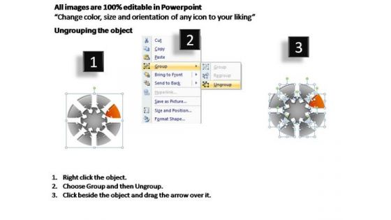PowerPoint Process Leadership Pie Chart With Arrows Ppt Design