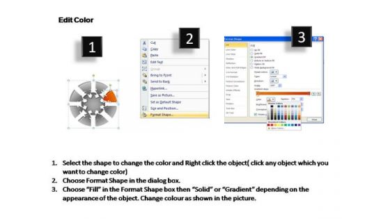 PowerPoint Process Leadership Pie Chart With Arrows Ppt Design