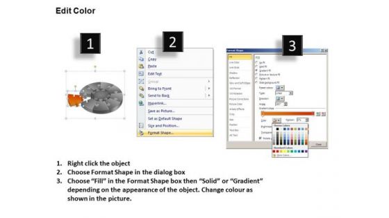 PowerPoint Process Leadership Puzzle Segment Pie Chart Ppt Theme