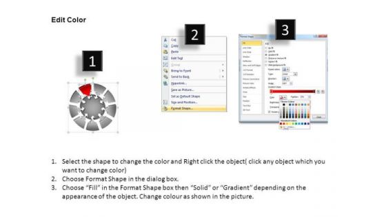 PowerPoint Process Leadership Round Chart Ppt Design