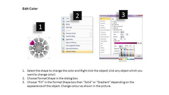 PowerPoint Process Leadership Round Chart Ppt Theme