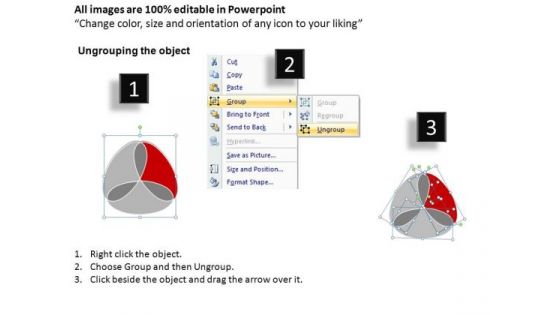 PowerPoint Process Leadership Three Overlapping Ppt Design Slides