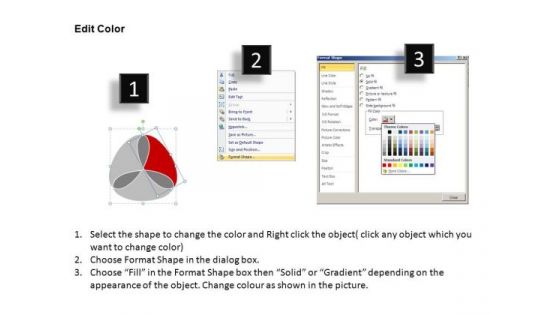 PowerPoint Process Leadership Three Overlapping Ppt Design Slides