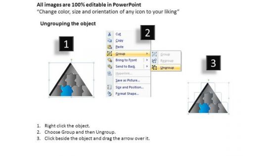 PowerPoint Process Leadership Triangle Puzzle Ppt Backgrounds