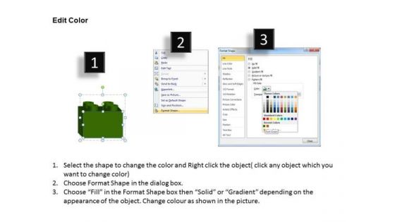 PowerPoint Process Lego Blocks Process Business Ppt Slides