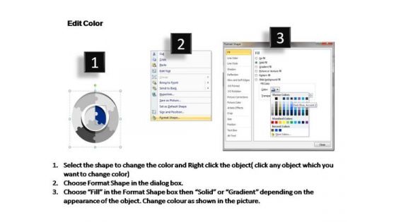 PowerPoint Process Marketing Rounded Puzzle Ppt Theme