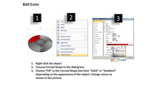 PowerPoint Process Process Jigsaw Pie Chart Ppt Slides