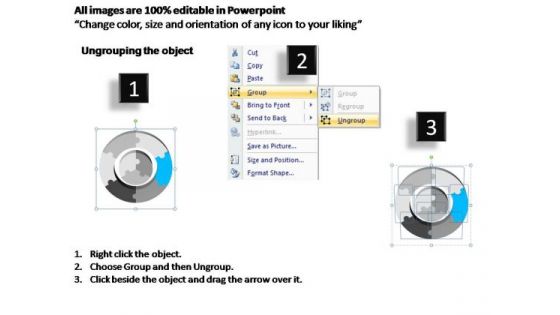 PowerPoint Process Sale Rounded Puzzle Ppt Slides