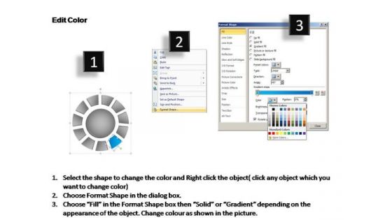 PowerPoint Process Strategy Donut With Core Ppt Slide Designs
