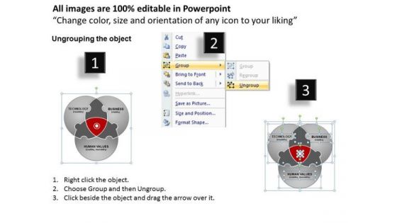 PowerPoint Process Strategy Venn Diagram Ppt Slides