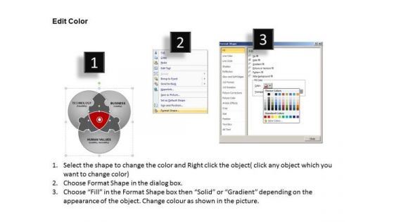 PowerPoint Process Strategy Venn Diagram Ppt Slides