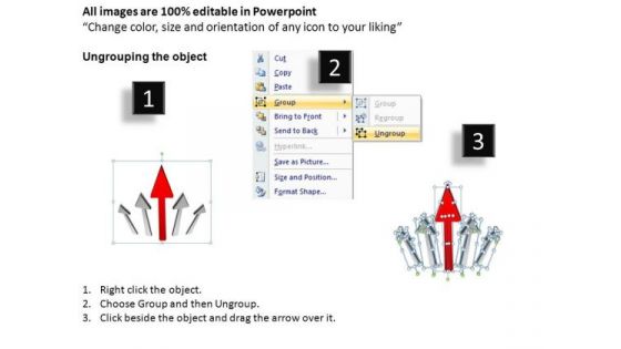 PowerPoint Process Success Arrows Ppt Slides