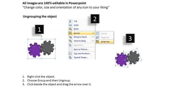 PowerPoint Process Success Gears Process Ppt Presentation