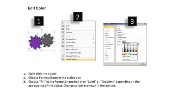PowerPoint Process Success Gears Process Ppt Presentation