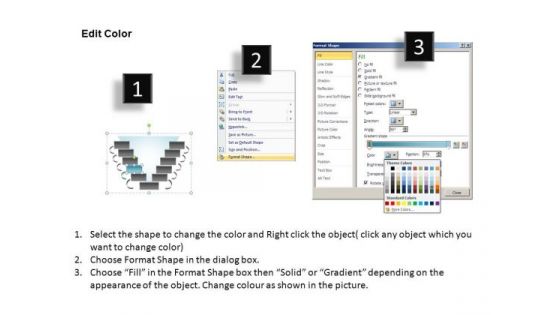 PowerPoint Process Success V Diagram Ppt Design Slides