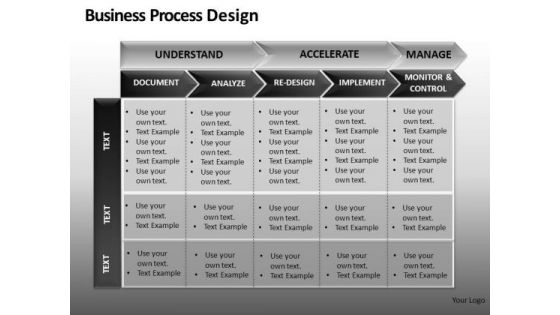 PowerPoint Process Table Chart