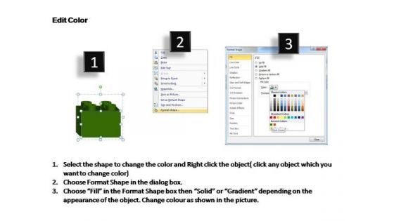 PowerPoint Process Teamwork Lego Blocks Ppt Backgrounds