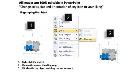 PowerPoint Process Teamwork Puzzle Process Ppt Template