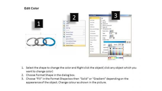 PowerPoint Process Teamwork Rings Ppt Design