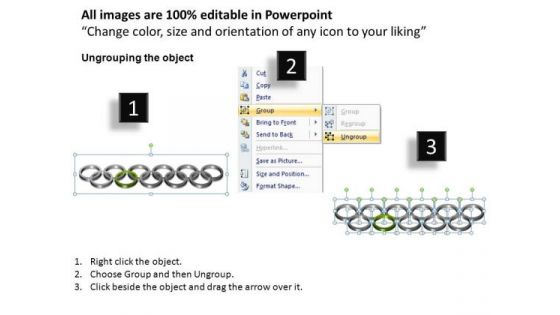 PowerPoint Process Teamwork Rings Ppt Theme