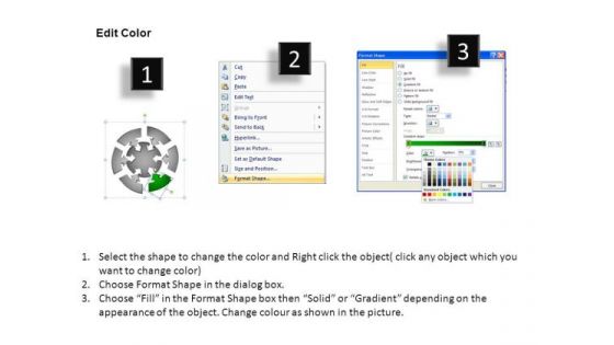 PowerPoint Process Teamwork Round Chart Ppt Template