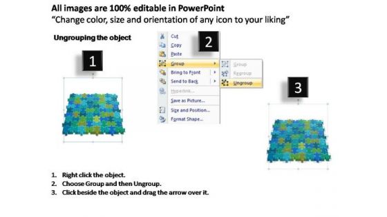 PowerPoint Slide Business 8x9 Rectangular Jigsaw Puzzle Matrix Ppt Process