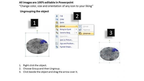 PowerPoint Slide Business Designs Puzzle Segment Pie Chart Ppt Themes