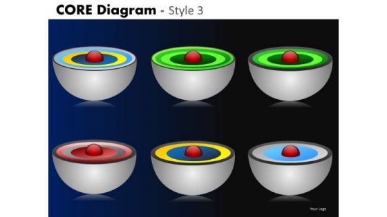 PowerPoint Slide Business Strategy Goals Core Diagram Ppt Slide