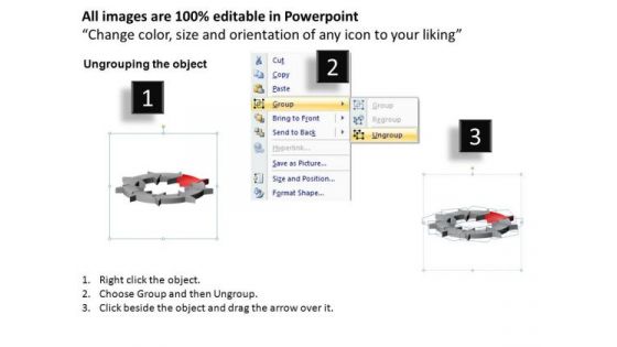 PowerPoint Slide Business Strategy Process Circular Arrows Ppt Themes