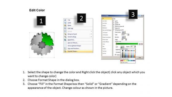 PowerPoint Slide Chart Gear Process Ppt Slide