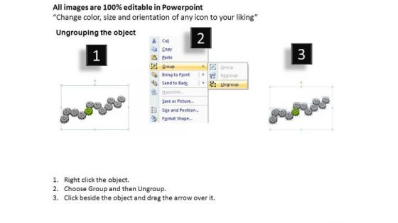 PowerPoint Slide Chart Gears Process Ppt Backgrounds