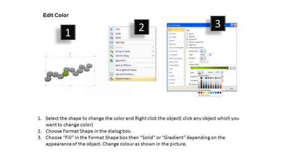 PowerPoint Slide Chart Gears Process Ppt Backgrounds