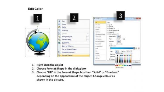 PowerPoint Slide Chart Globes Ppt Presentation