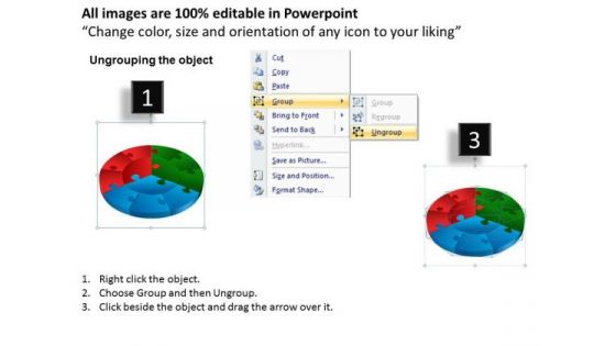 PowerPoint Slide Circular Jigsaw Puzzle Graphic Ppt Theme