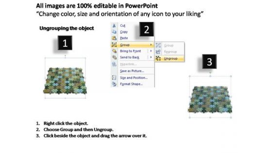 PowerPoint Slide Company 10x10 Rectangular Jigsaw Puzzle Matrix Ppt Design