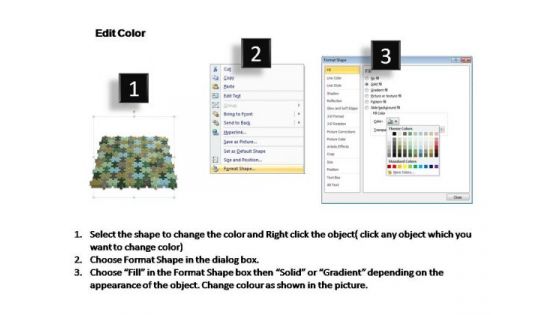 PowerPoint Slide Company 10x10 Rectangular Jigsaw Puzzle Matrix Ppt Design
