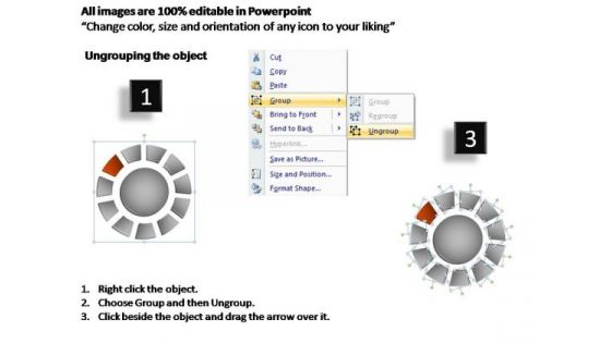 PowerPoint Slide Designs Business Donut With Core Ppt Themes
