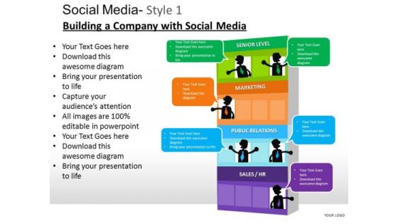 PowerPoint Slide Designs Business Teamwork Social Media Ppt Presentation