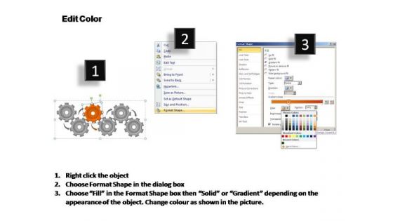 PowerPoint Slide Designs Chart Gears Process Ppt Design Slides