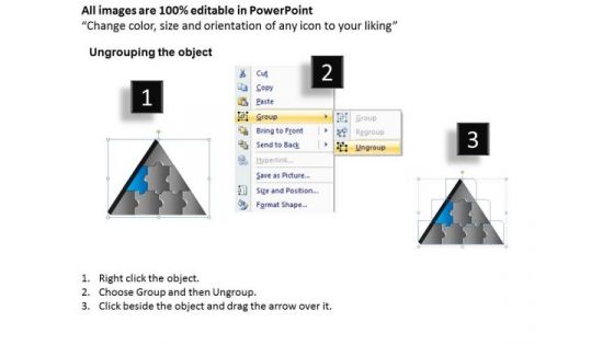 PowerPoint Slide Designs Chart Triangle Puzzle Ppt Slides