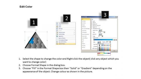 PowerPoint Slide Designs Chart Triangle Puzzle Ppt Slides