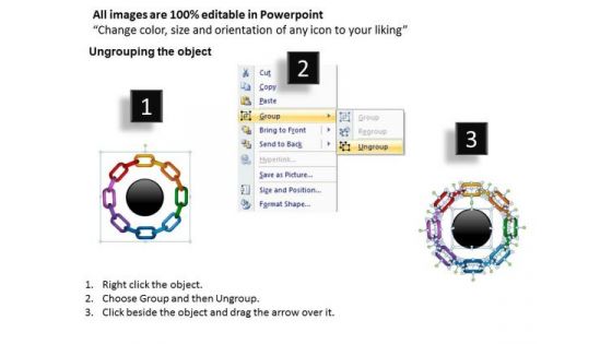 PowerPoint Slide Designs Circle Chart Circular Chain Ppt Slides