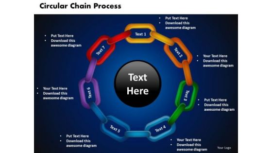 PowerPoint Slide Designs Circular Gears Process Business Ppt Presentation