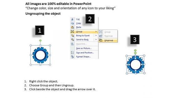 PowerPoint Slide Designs Circular Gears Process Teamwork Ppt Template