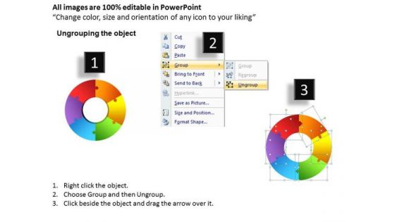 PowerPoint Slide Designs Circular Puzzle Pieces Growth Ppt Template