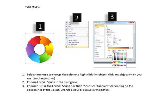 PowerPoint Slide Designs Circular Puzzle Pieces Growth Ppt Template